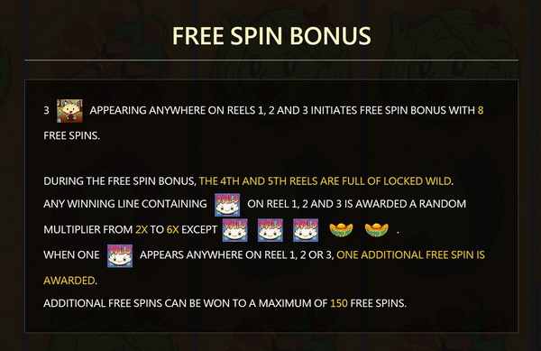 Free spins details Super Dumpling