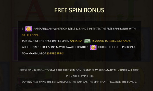 Free spins bonus Billionaire Slot